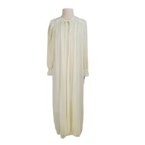 NWT Miss Elaine Vintage Lingerie White Satin Robe